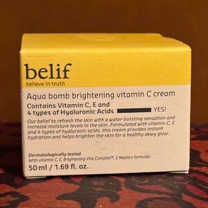 Belief Aqua Bomb Brightening Vitamin C Cream E 50 ml 1.69 oz New Face Lotion